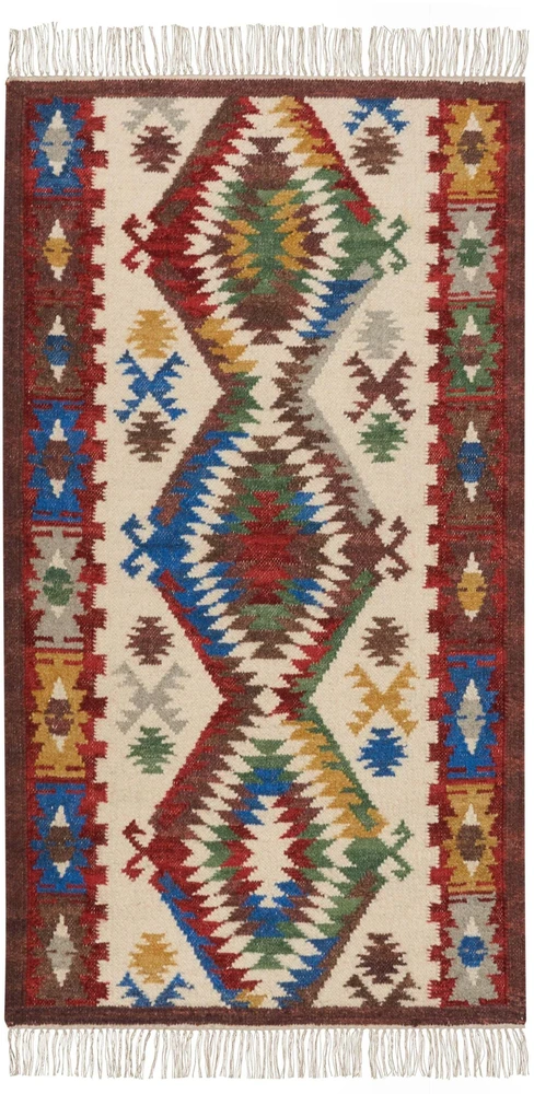 Beliani Kiliminis kilimas AREVIK spalvotas 80 x 150 cm iš vilnos