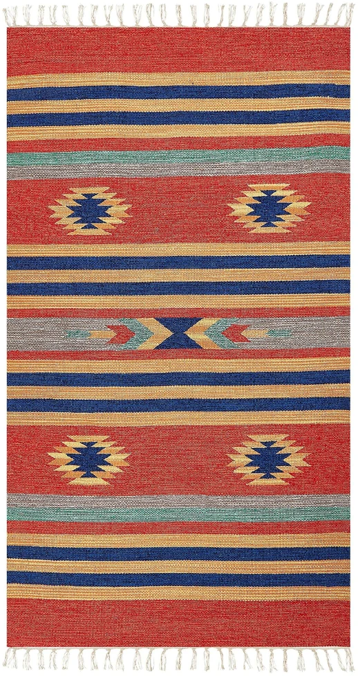 Beliani Kiliminis kilimas HATIS spalvotas 80 x 150 cm medvilninis
