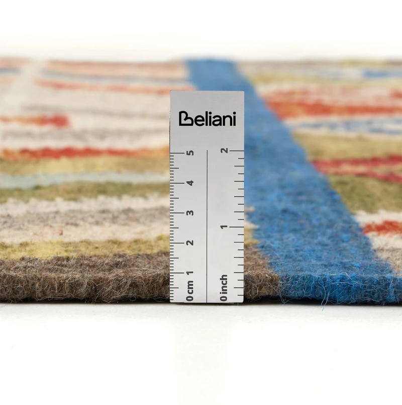 Beliani Kiliminis kilimas KAGHSI spalvotas 140 x 200 cm vilnos