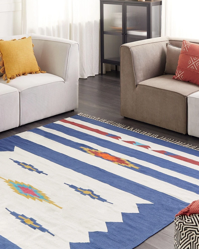 Beliani Kiliminis kilimas VARSER spalvotas 200 x 300 cm medvilninis