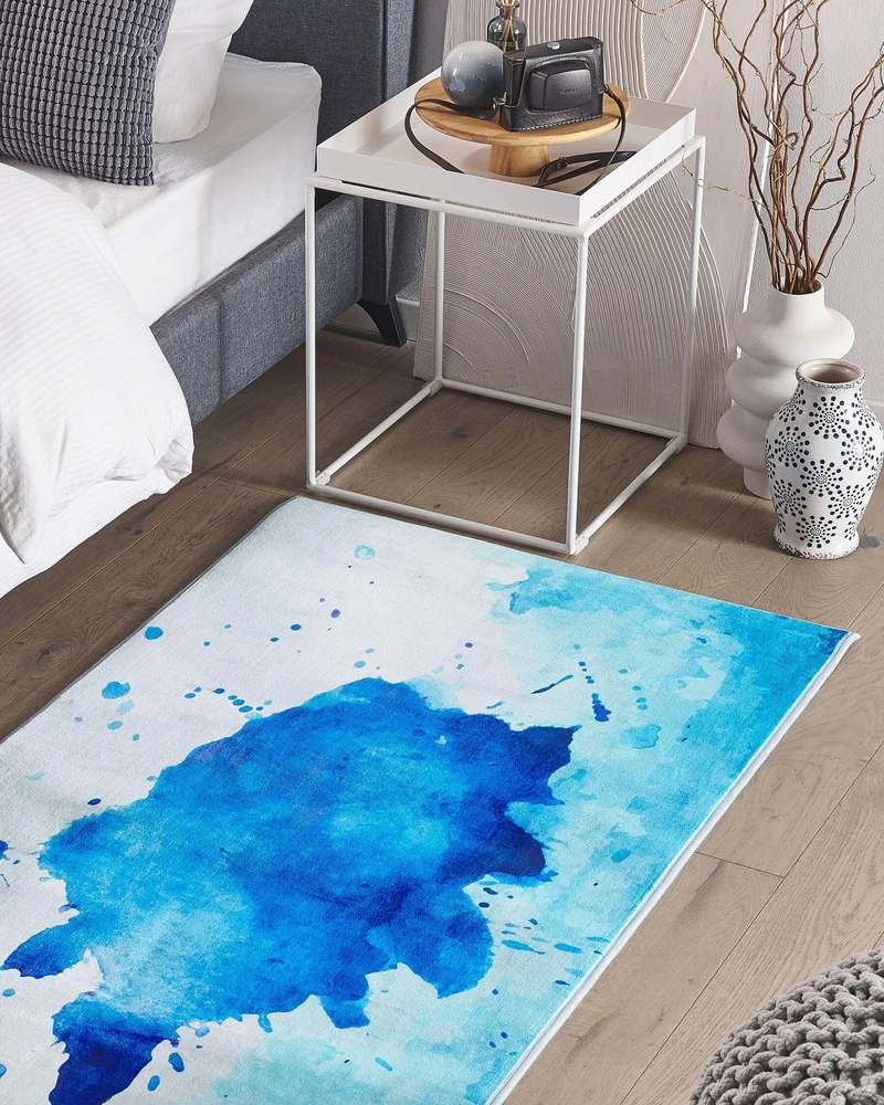 Beliani Kiliminis kilimėlis ODALAR mėlynas 80 x 150 cm