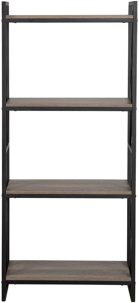 Tamsaus medžio stelažas 4 lentynos FORRES