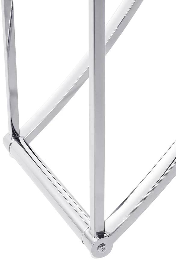 Beliani Knygų lentyna 4 lentynų HOLLOW Metal 175 cm Sidabrinė