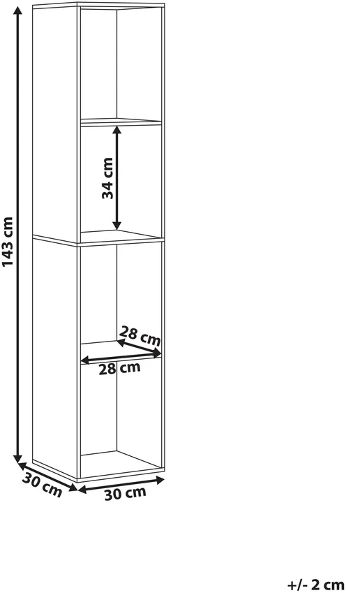 Beliani Knygų lentyna 4 lentynų WINNIPEG 143 cm Balta