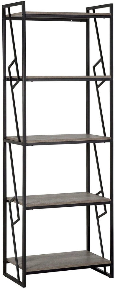 Beliani Knygų lentyna 5 lentynų FORRES 184 cm ruda/juoda