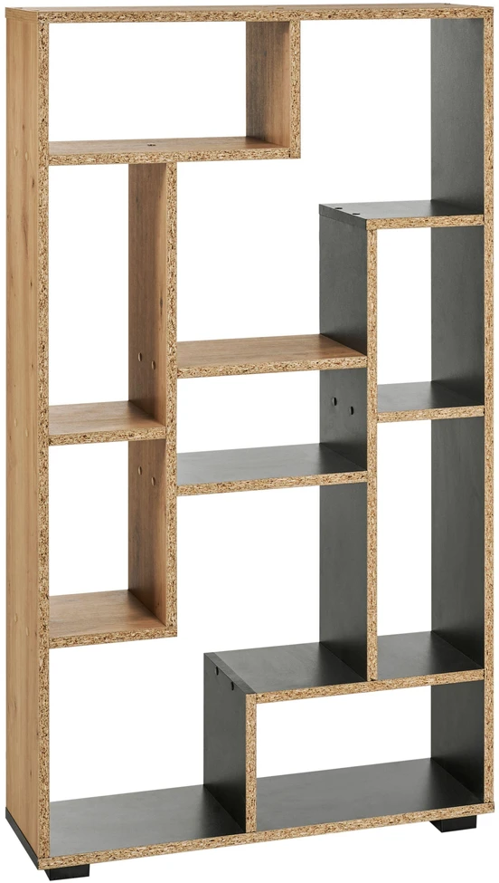 Beliani Knygų lentyna ALMA 122 cm ruda / juoda
