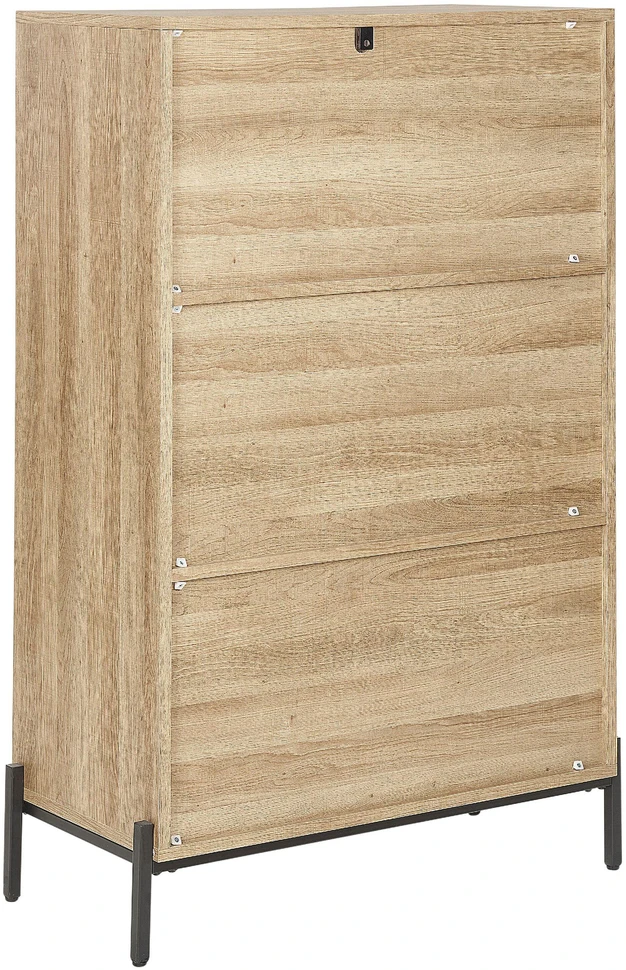 Beliani Knygų lentyna MOINES 135 cm ruda/juoda