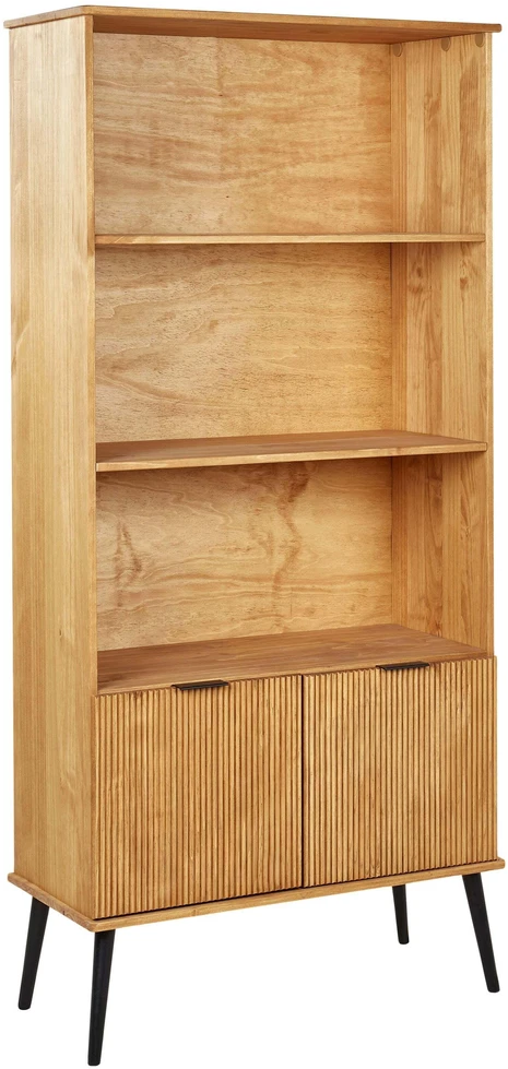 Beliani Knygų lentyna TIMMINS pušies mediena 190 cm ruda