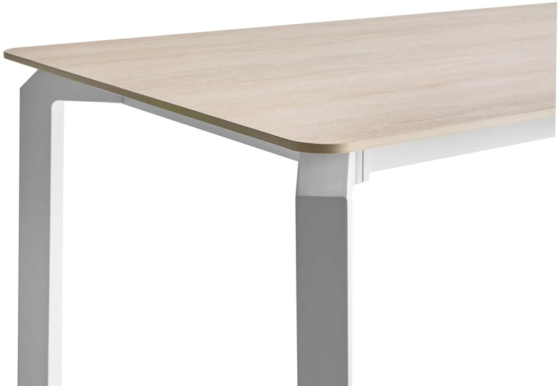 Beliani Konferencinis stalas FELETTO 90 cm 180 cm akmens imitacijos travertino efektas