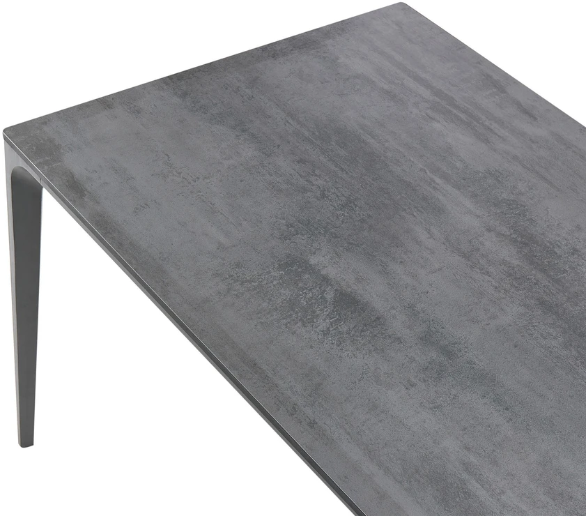 Beliani Konferencinis stalas SOVARETO 90 cm 180 cm tamsiai pilkas