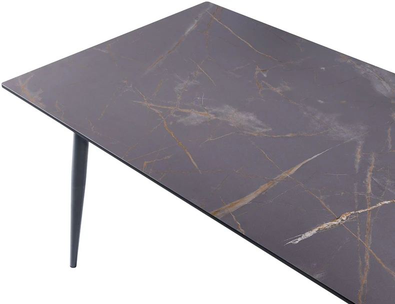 Beliani Konferencinis stalas TOLENTINO 90 cm 180 cm pilko marmuro