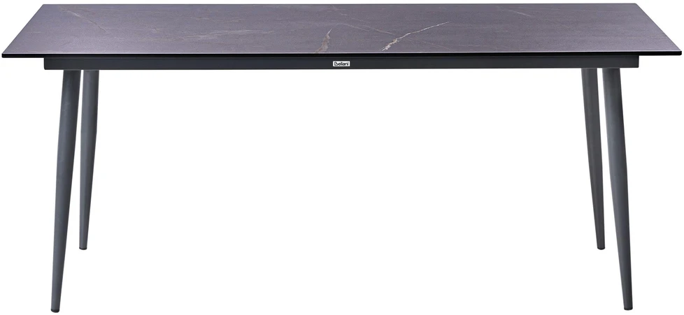 Beliani Konferencinis stalas TOLENTINO 90 cm 180 cm pilko marmuro