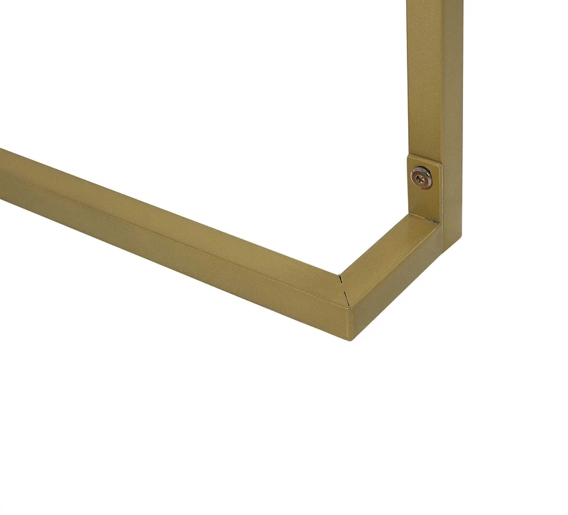 Beliani Konsolė WESTPORT balta/auksinė 115 cm 50 cm su stalčiais