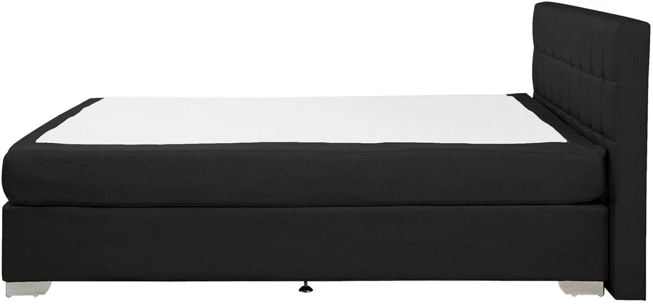 Beliani Kontinentinė lova ADMIRAL 140 x 200 cm, juoda