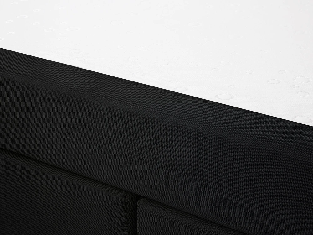 Beliani Kontinentinė lova ADMIRAL 140 x 200 cm, juoda