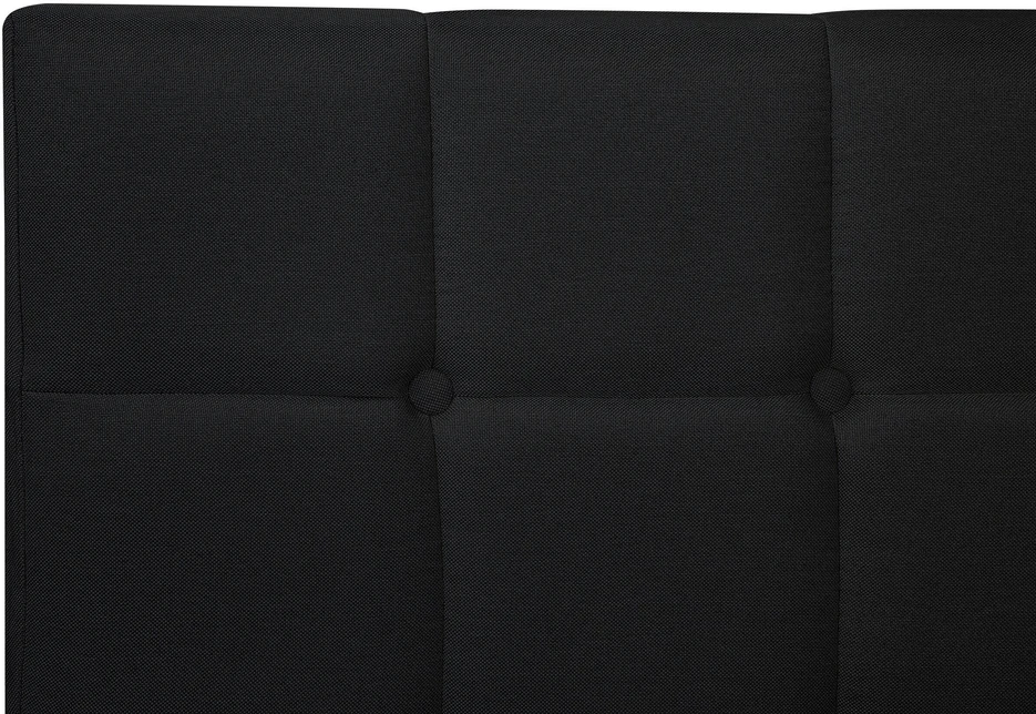 Beliani Kontinentinė lova ADMIRAL 140 x 200 cm, juoda