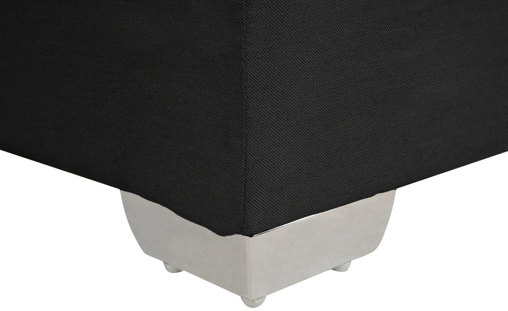 Beliani Kontinentinė lova ADMIRAL 140 x 200 cm, juoda