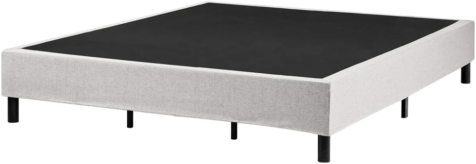 Beliani Kontinentinė lova be galvūgalio COUNTESS 180 x 200 cm šviesiai pilka