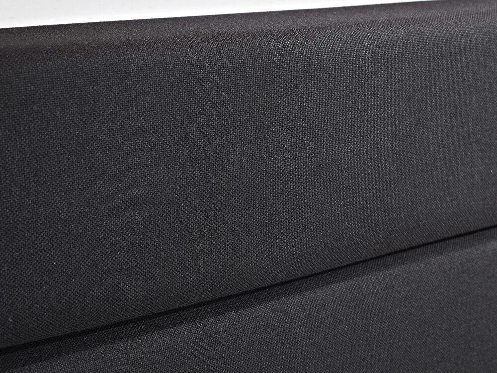 Beliani Kontinentinė lova iš dirbtinės odos PRESIDENT 180 x 200 cm juoda