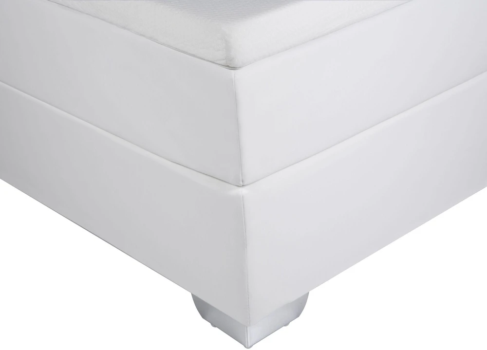 Beliani Kontinentinė lova iš dirbtinės odos PRESIDENT 160 x 200 cm juoda/balta