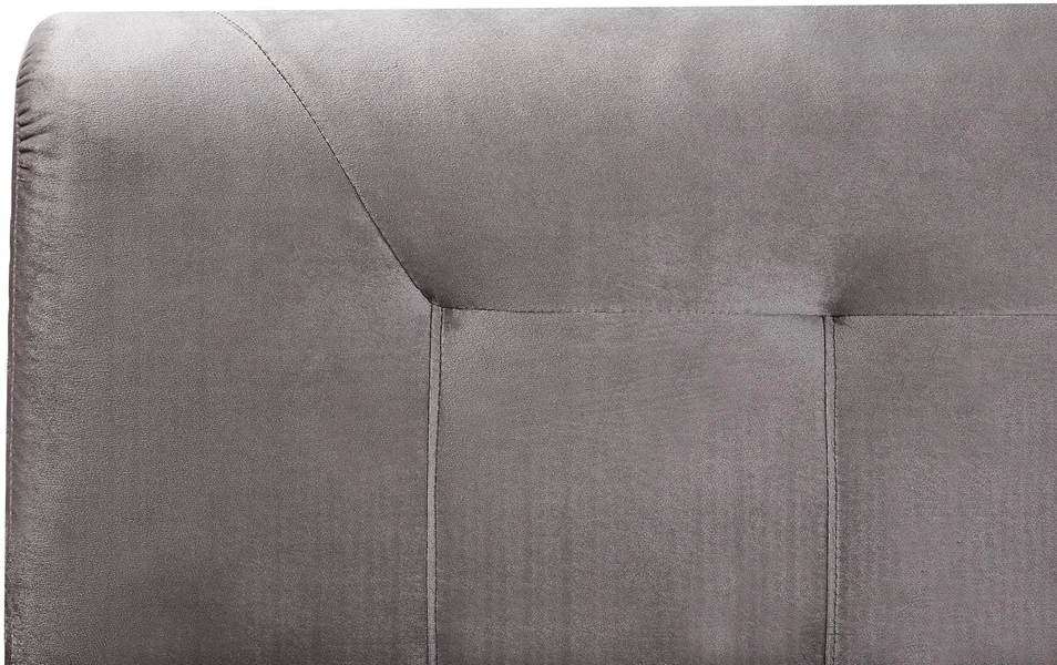 Beliani Kontinentinė lova MARQUISE iš veliūro 160 x 200 cm, pilka