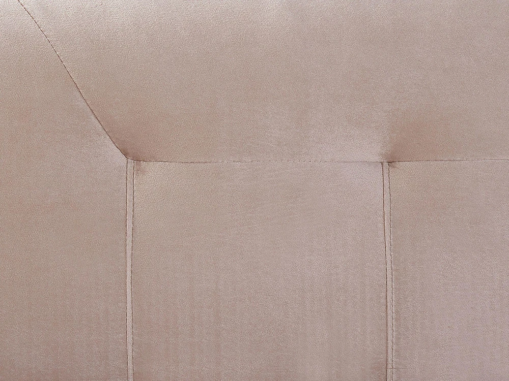 Beliani Kontinentinė lova Welur MARQUISE 180 x 200 cm smėlio spalvos