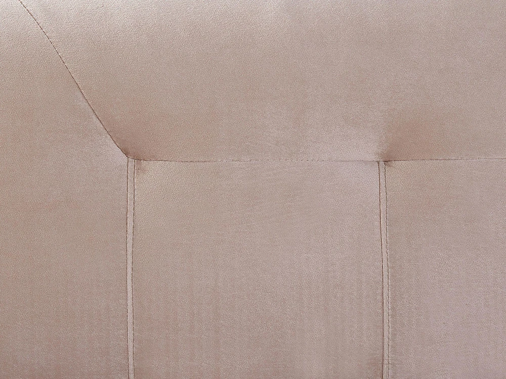 Beliani Kontinentinė lova Welur MARQUISE 160 x 200 cm smėlio spalvos
