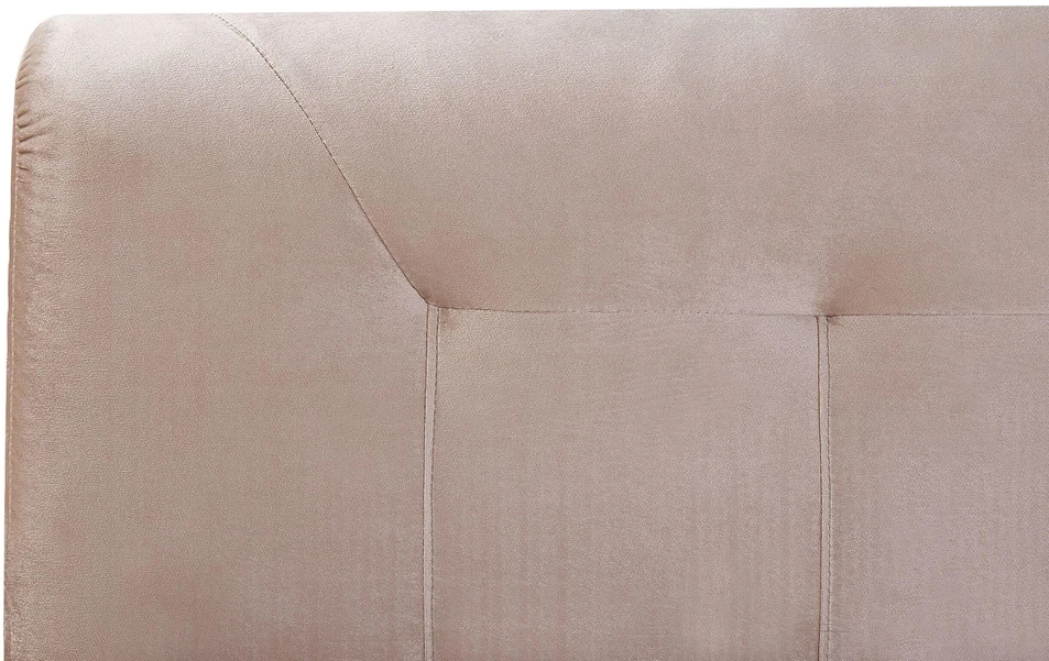 Beliani Kontinentinė lova Welur MARQUISE 160 x 200 cm smėlio spalvos