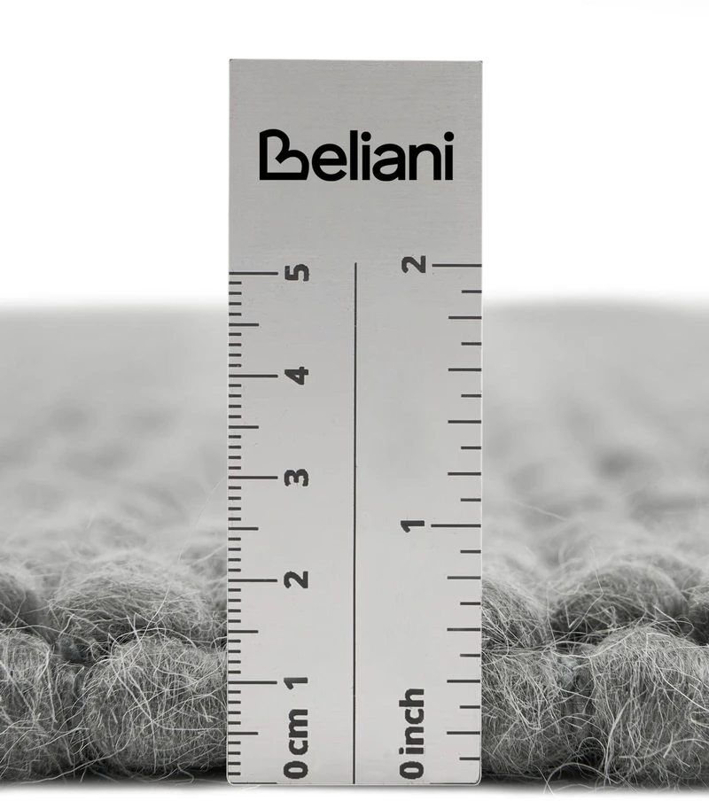 Beliani KORDEA pilkas vilnonis kilimas, 160 × 230 cm