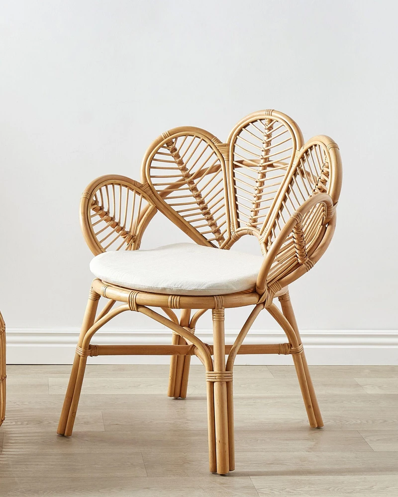 Beliani Krėslas FLORENTINE II Rattan natūralus
