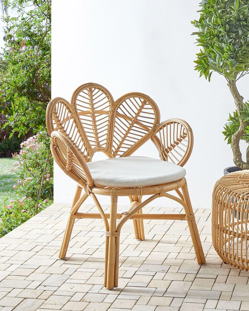 Beliani Krėslas FLORENTINE II Rattan natūralus