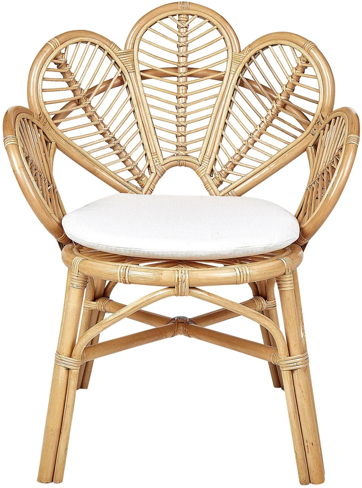 Beliani Krėslas FLORENTINE II Rattan natūralus