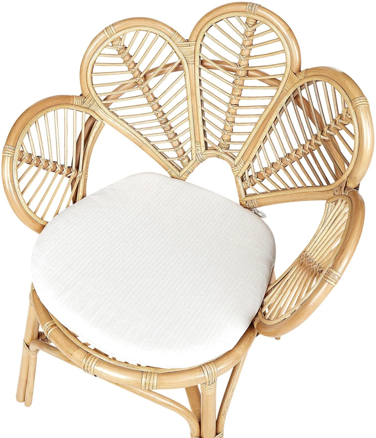 Beliani Krėslas FLORENTINE II Rattan natūralus