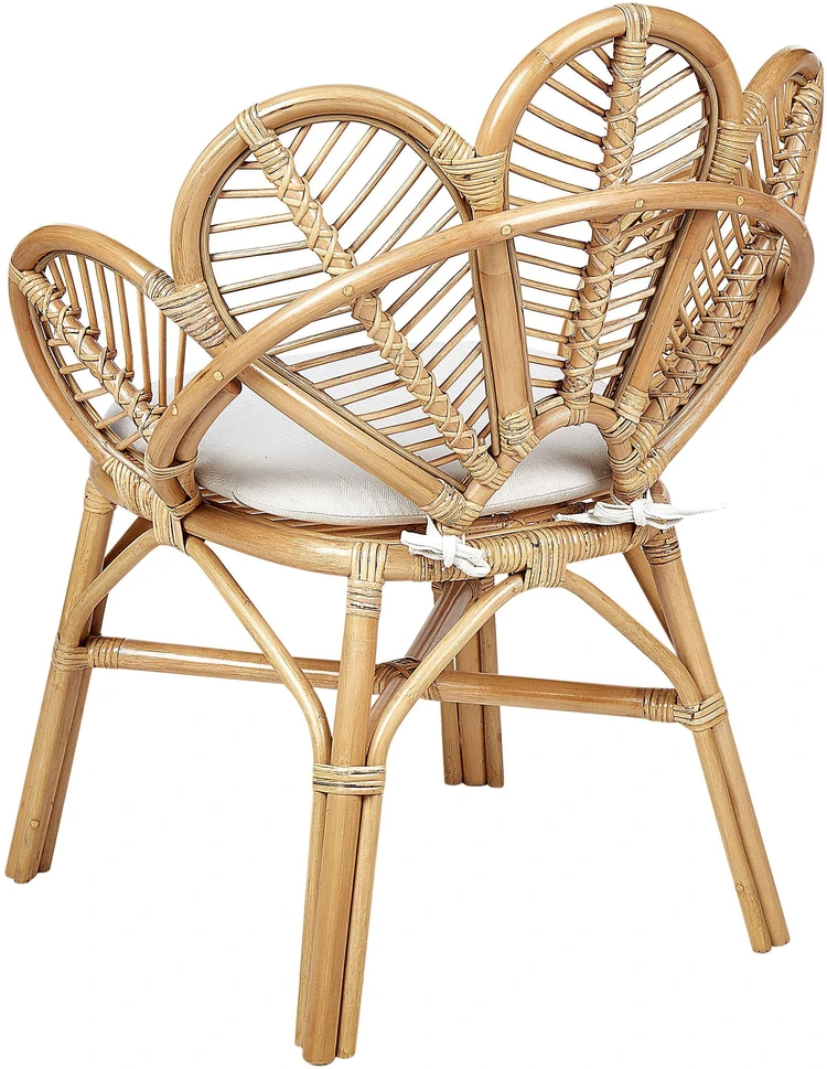 Beliani Krėslas FLORENTINE II Rattan natūralus