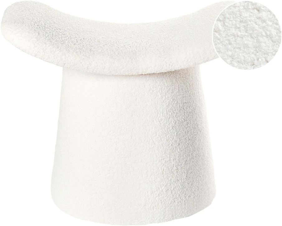 Beliani Kušetė RIDDLE Boucle, balta