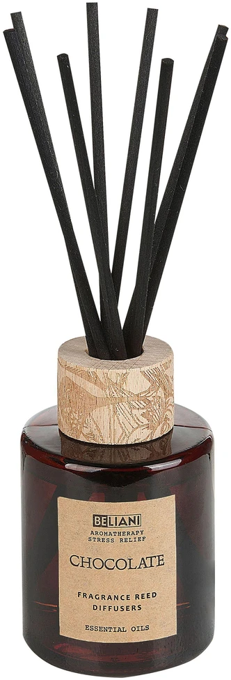 Beliani Kvapioji žvakė su kvapų difuzoriumi DARK ELEGANCE 9 cm ruda