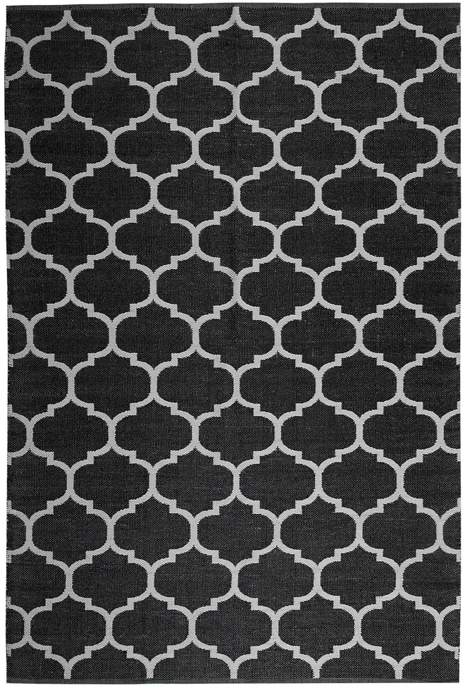 Beliani Lauko kilimas ALADANA juodas/baltas 140 x 200 cm dvipusis