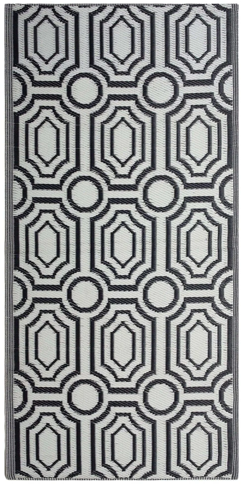Beliani Lauko kilimas BIDAR juodas 90 x 180 cm dvipusis