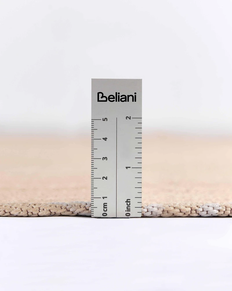 Beliani Lauko kilimas GWALIOR smėlio spalvos ø 120 cm