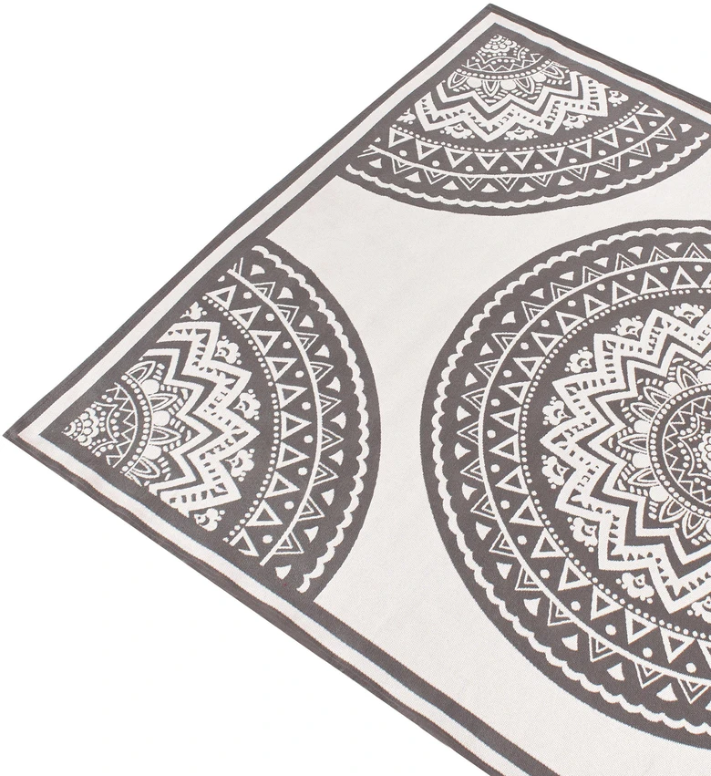 Beliani Lauko kilimas NELLORE pilkas 160 x 230 cm