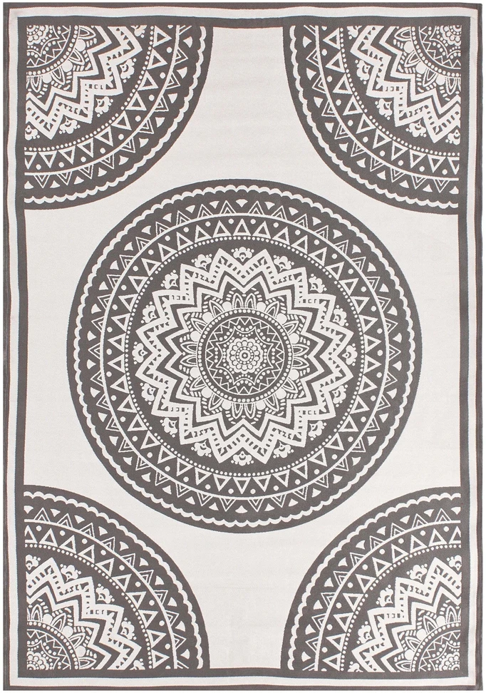 Beliani Lauko kilimas NELLORE pilkas 160 x 230 cm