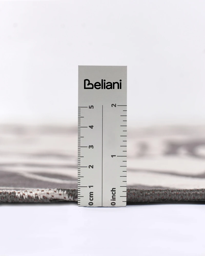 Beliani Lauko kilimėlis SOLAPUR pilkas ø 120 cm