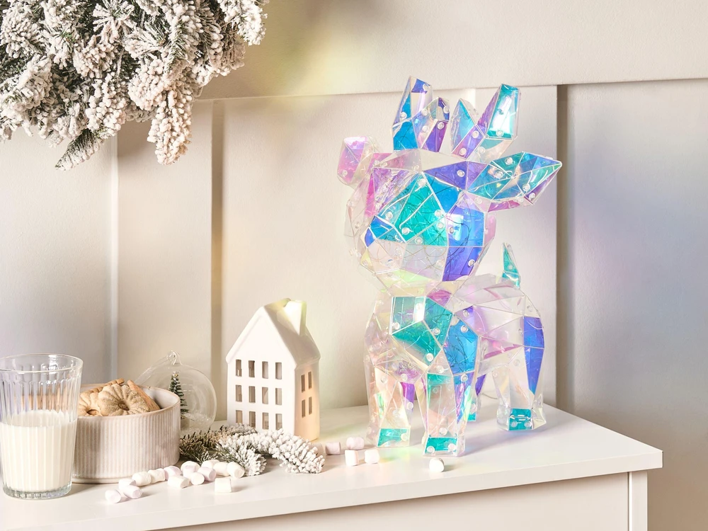 Beliani LED dekoracija PIENI elnias 35 cm spalvota