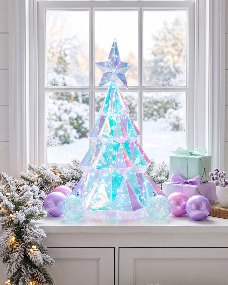 Beliani LED dekoracija UNUKA eglutė 40 cm spalvota