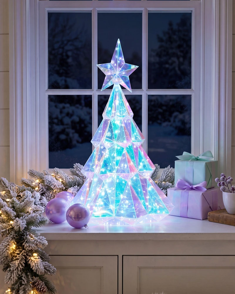 Beliani LED dekoracija UNUKA eglutė 40 cm spalvota