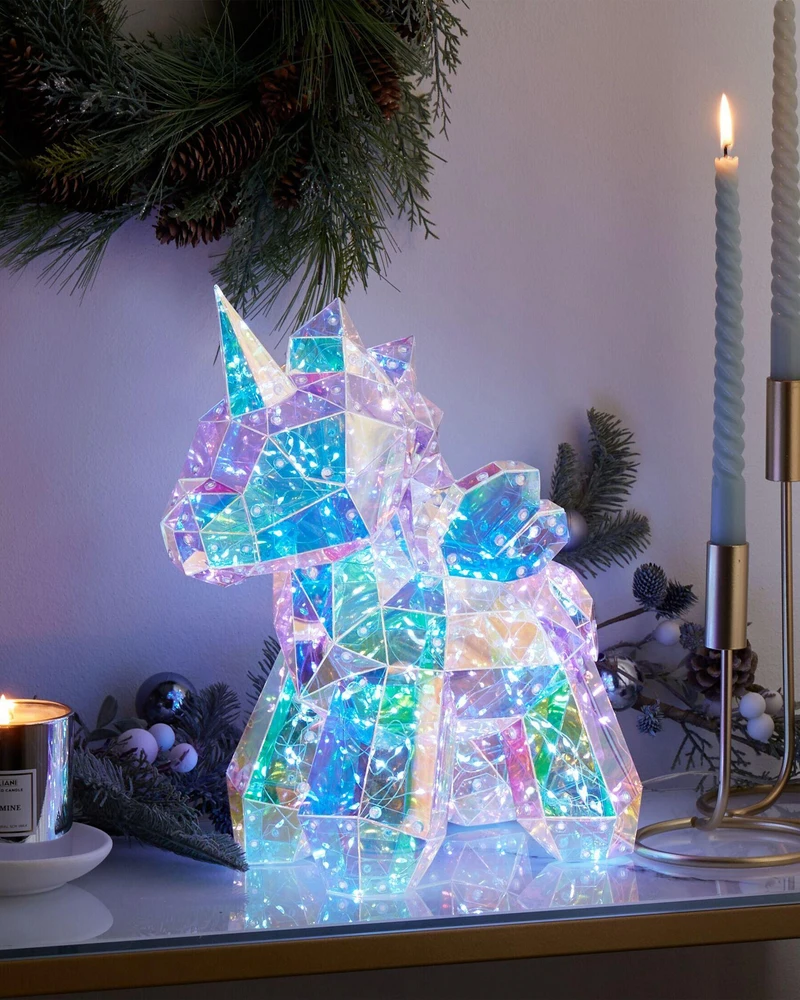 Beliani LED dekoracija Vienaragis FORNAX spalvota