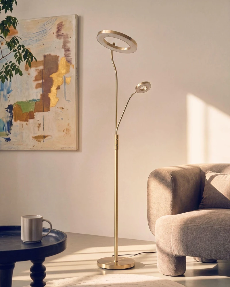 Beliani LED grindinis šviestuvas AFTON, metalinis, žalvario spalvos