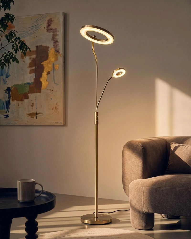 Beliani LED grindinis šviestuvas AFTON, metalinis, žalvario spalvos