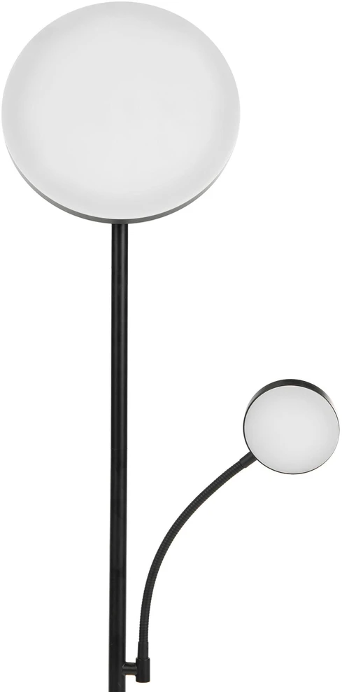 Beliani LED grindų lempa ESKALDE su nuotolinio valdymo pultu ir reguliatoriumi, metalinė, juoda