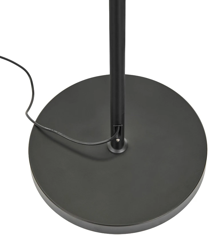 Beliani LED grindų lempa ESKALDE su nuotolinio valdymo pultu ir reguliatoriumi, metalinė, juoda